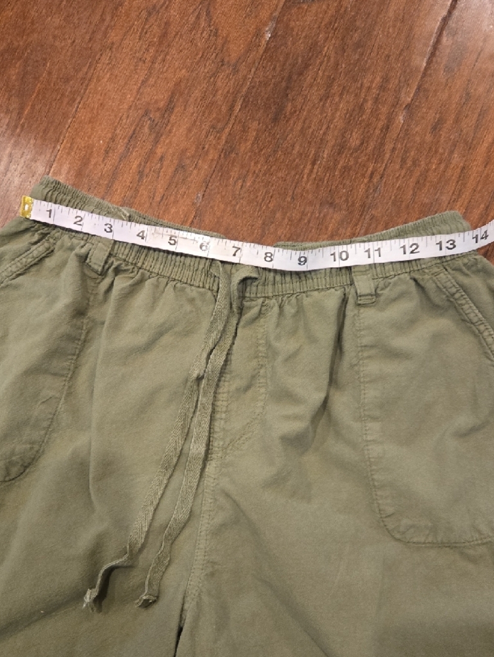 Karen Scott  Olive Green Drawstring Shorts - Picture 6 of 8